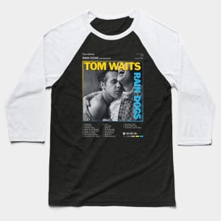 Tom Waits - Rain Dogs Tracklist Album Baseball T-Shirt